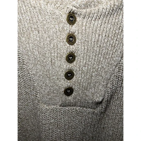 VTG 90s Eddie Bauer Button Knit 100% Cotton Pullover Sweater XXL Made in the USA - Picture 3 of 8